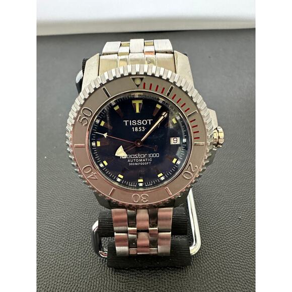 Tissot Silver and Blue Watch Elegant Accessories - Picture 1 of 7